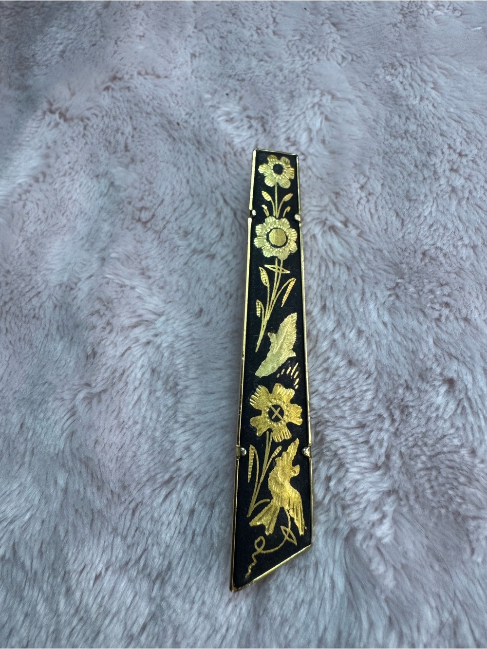 Damascene Unisex Tie Clip or scarf Clip